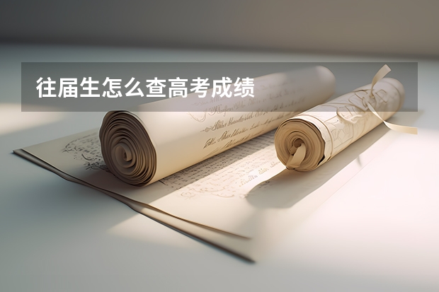 往屆生怎么查高考成績(jī)