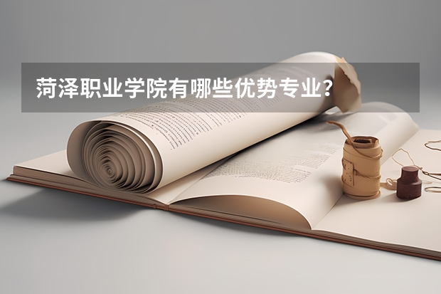 菏澤職業(yè)學(xué)院有哪些優(yōu)勢專業(yè)？