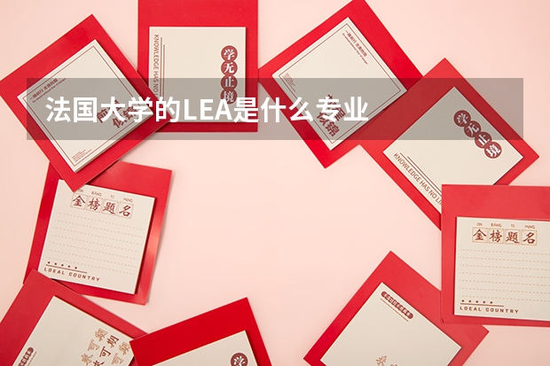 法國大學(xué)的LEA是什么專業(yè)