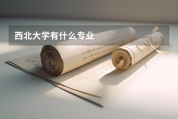 西北大學(xué)有什么專業(yè)