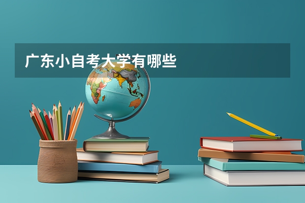 廣東小自考大學(xué)有哪些
