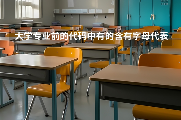 大學專業(yè)前的代碼中有的含有字母代表什么意思
