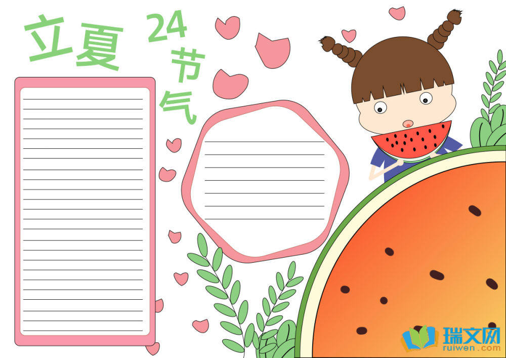 二十四節(jié)氣立夏手抄報